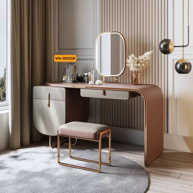 Bàn Trang Điểm Nhập Khẩu Cao Cấp BTD32 (bao gồm Bàn + Ghế + Gương)