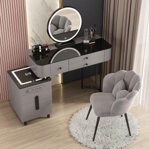 Bàn Trang Điểm Nhập Khẩu tích hợp Sạc Không Dây Đa Năng BTD115 (bao gồm Bàn + Ghế + Gương)