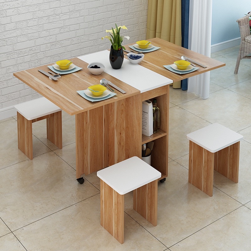 Bộ Bàn Ghế Ăn Thông Minh Xếp Gọn Căn Hộ Nhỏ Giá Rẻ Nhất Hà Nội