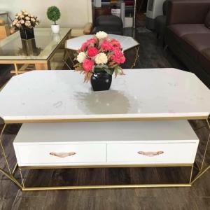Bàn Trà Sofa Hình Chữ Nhật Mặt Đá Vân Mây Đẹp BT34