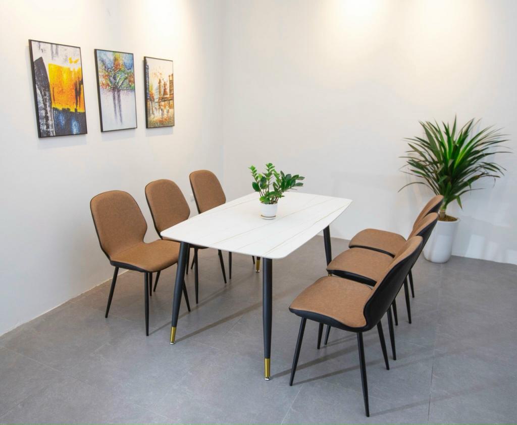 Bàn Ghế Ăn Nhập Khẩu 6 Ghế BA07