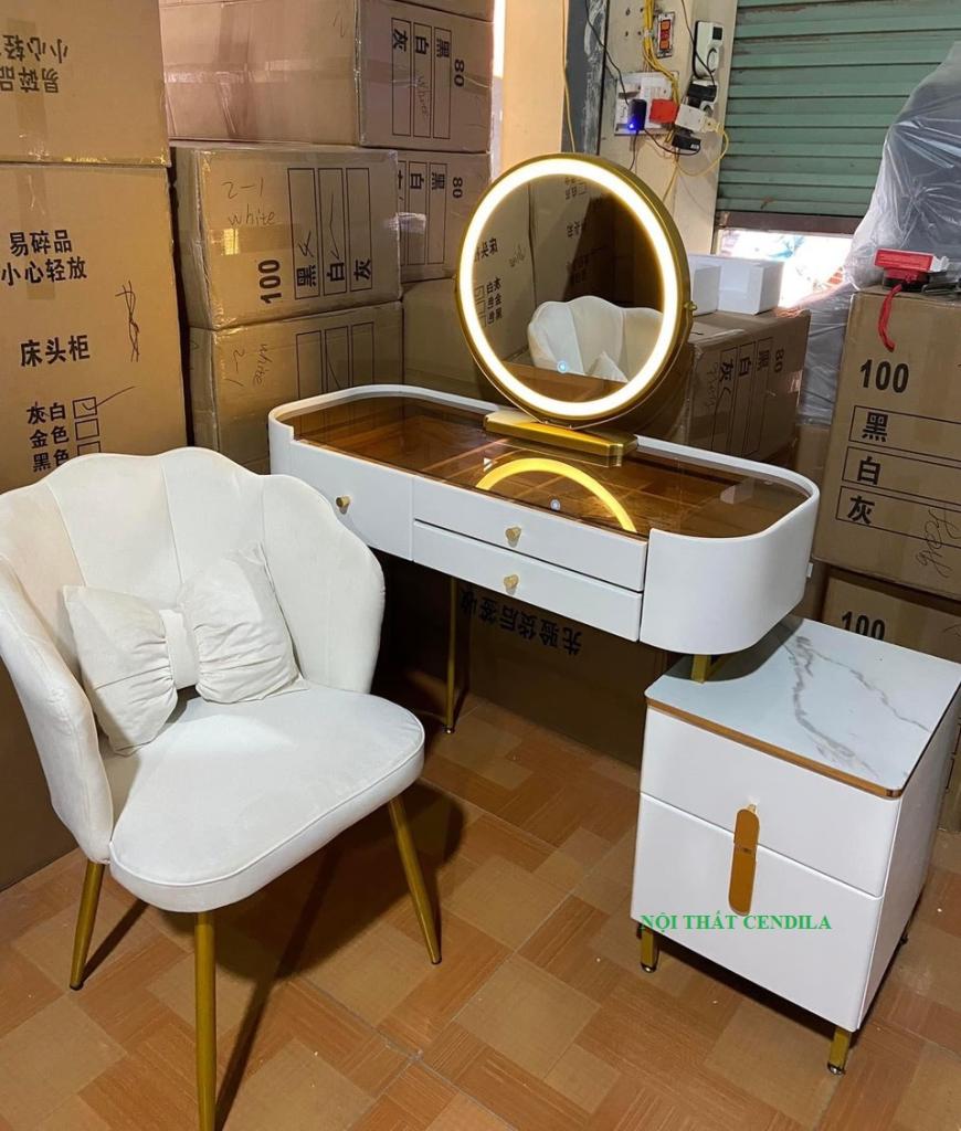 Bộ Bàn Trang Điểm Nhập Khẩu Cao Cấp CEN-BT56 (bao gồm: Bàn, Ghế và Gương)- Miễn Phí Vận Chuyển
