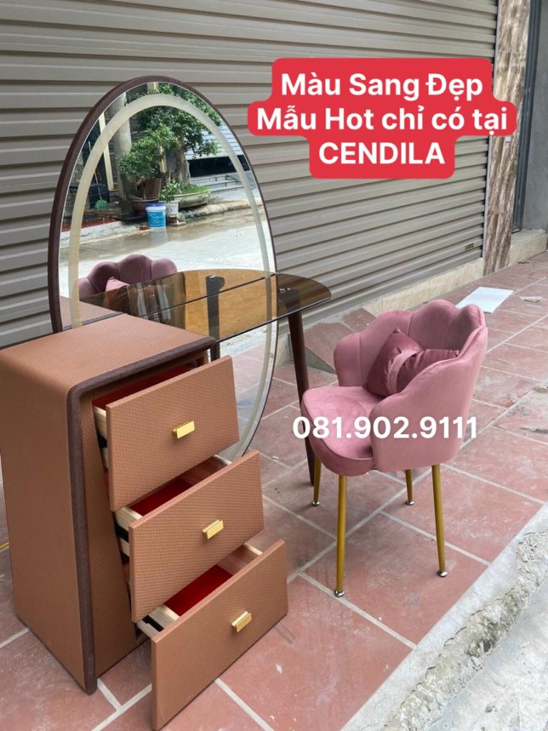 Bộ Bàn Trang Điểm Nhập Khẩu CEN-BT82 Kiểu Mới Nhất (bao gồm: Bàn, Ghế và Gương)- Miễn Phí Vận Chuyển