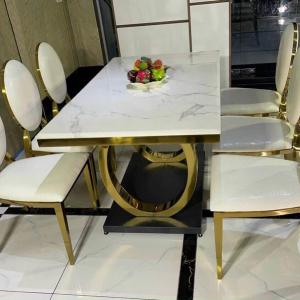 Bàn Ăn Mạ Vàng Nhập Khẩu CEN-B141