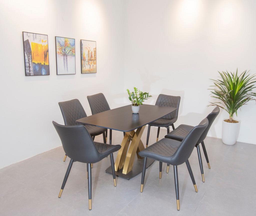 Bàn Ăn Mạ Vàng Nhập Khẩu CEN-B139