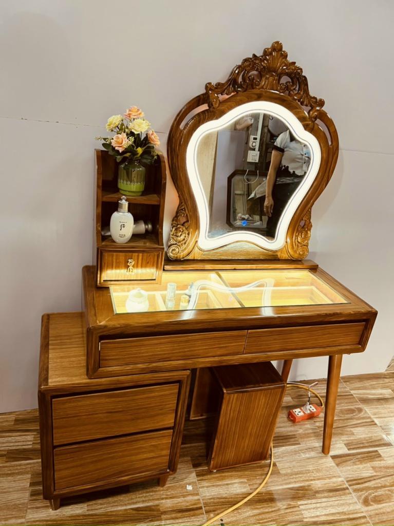Bàn Trang Điểm Gỗ Hương Xám BTD-G30