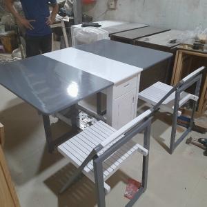 Bộ Bàn Ghế Ăn Gấp Gọn Gỗ Sồi (Bộ 4 Ghế nan) CEN-BG22