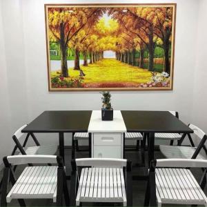Bộ Bàn Ghế Ăn Thông Minh Gấp Gọn Gỗ Sồi (Bộ 8 Ghế nan) CEN-BG06