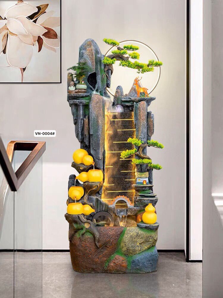 Tiểu-Cảnh-Phong-Thủy-Non-Bộ-Thác-Nước-Tiểu-Cảnh-Cây-Tài-Lộc-TC02