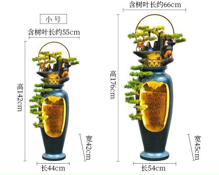 Tiểu Cảnh Phong Thủy, Non Bộ Thác Nước Tiểu Cảnh Cây Tài Lộc TC15