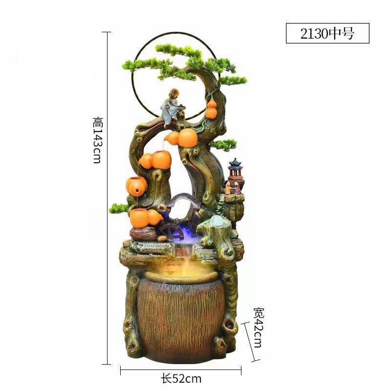 Tiểu Cảnh Phong Thủy, Non Bộ Thác Nước Tiểu Cảnh Cây Tài Lộc TC16