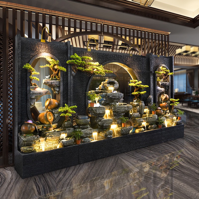 Tiểu Cảnh Thác Nước Phong Thủy TC43