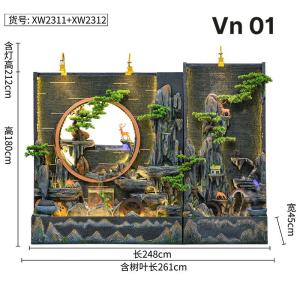 Thác nước Tiểu Cảnh, Tranh Nước, Tường nước, hòn non bộ, nước chảy, sân, ao cá, Đài phun nước, Trang trí cảnh quan sân vườn, trong nhà CEN-TC241