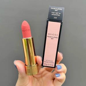 Son Lì Gucci Matte 208 They Met in Argentina – Màu Cam Đất