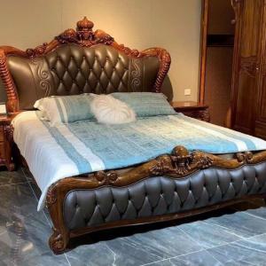 Giường Ngủ Gỗ Mun Đẹp Nhập Khẩu Cao Cấp CEN-GM18