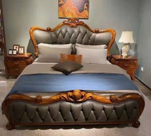 Giường Ngủ Gỗ Mun Đẹp Nhập Khẩu Cao Cấp CEN-GM19