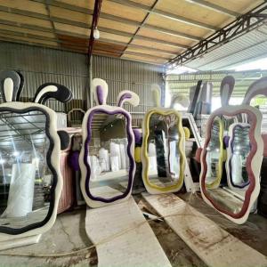 Gương Soi Toàn Thân Lượn Sóng Bọc Nỉ Nhiều Màu Đẹp Giá Rẻ GU12