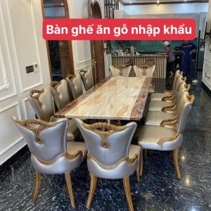 Bộ Bàn Ăn 12 Ghế Gỗ Nhập Khẩu Cao Cấp CEN-B400