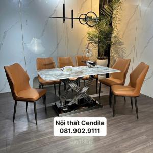 Bộ Bàn Ăn inox 6 Ghế Nhập Khẩu Cao Cấp CEN-B402