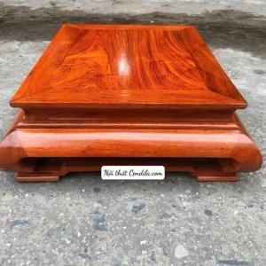 Đế Tượng , Kỷ chữ nhật , Khay trà gỗ Hương Đá mẫu trơn Cao 15 cm - ĐG12