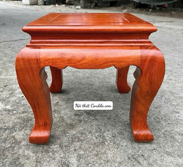 Đôn Vuông Trơn gỗ Hương Đá kích thước mặt 35 cao 40 cm cực chắc chắn