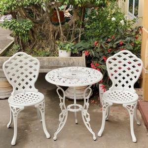 Bàn ghế sân vườn nhôm đúc nhập khẩu giá rẻ hà nội BGSV01