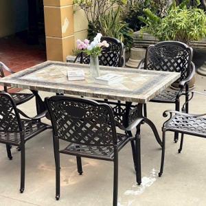 Bàn ghế sân vườn nhôm đúc nhập khẩu giá rẻ hà nội BGSV07