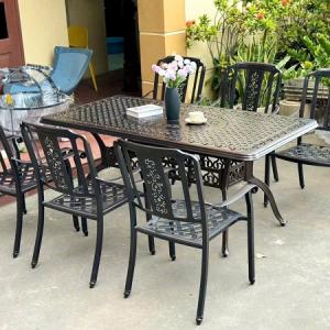 Bàn ghế sân vườn nhôm đúc nhập khẩu giá rẻ hà nội BGSV09