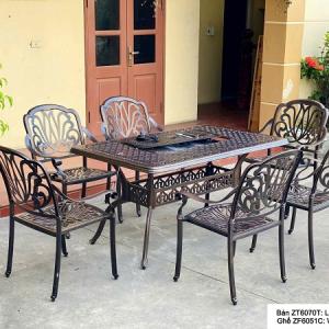 Bàn ghế sân vườn nhôm đúc nhập khẩu giá rẻ hà nội BGSV11